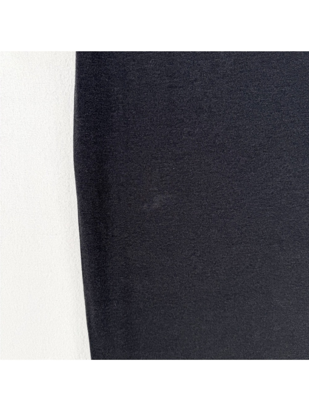 SER.O.YA Fina Tea Length Dress Large Charcoal Grey Ruched Mock Neck Long Sleeve - Picture 13 of 16